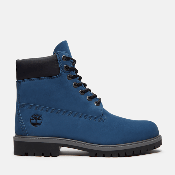 Timberland - Timberland Heritage 6-Inch Waterproof Boot for Men in Dark Blue, Man, Blue, Size: 11