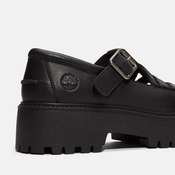 ■Timberland■ Women's Casual Buckle Shoes Black TB0A4188W02 Stone-Street-Platform-Buckle-