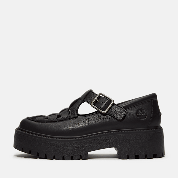 ■Timberland■ Women's Casual Buckle Shoes Black TB0A4188W02 Stone Street Platform Buckle Shoe for Women in Black