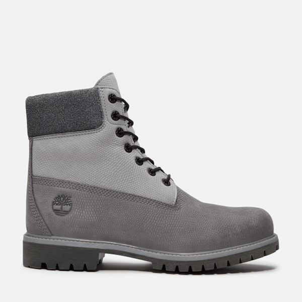 Timberland - Timberland Premium 6-Inch Waterproof Boot for Men in Grey, Man, Grey, Size: 7.5