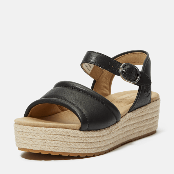 Santorini Sun Backstrap Sandal for Women in Black