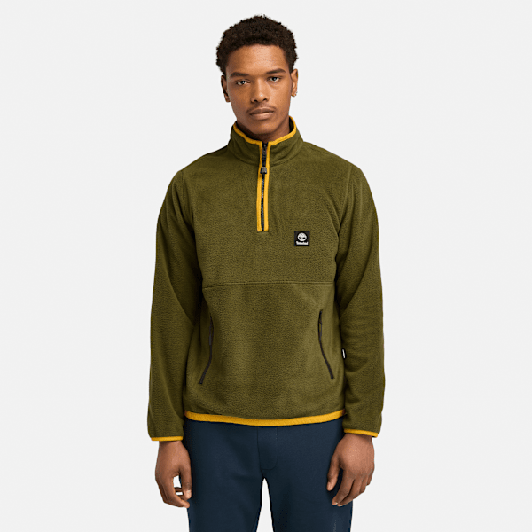 Timberland - 1/4 Zip Polar Fleece for Men in Green, Man, Green, Size: XL