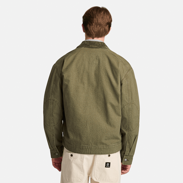 Strafford Washed Canvas Jacket for Men in Green