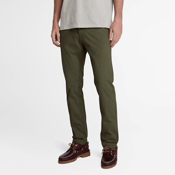 Timberland - Claremont Poplin Chino Trouser for Men in Dark Green, Man, Green, Size: 38