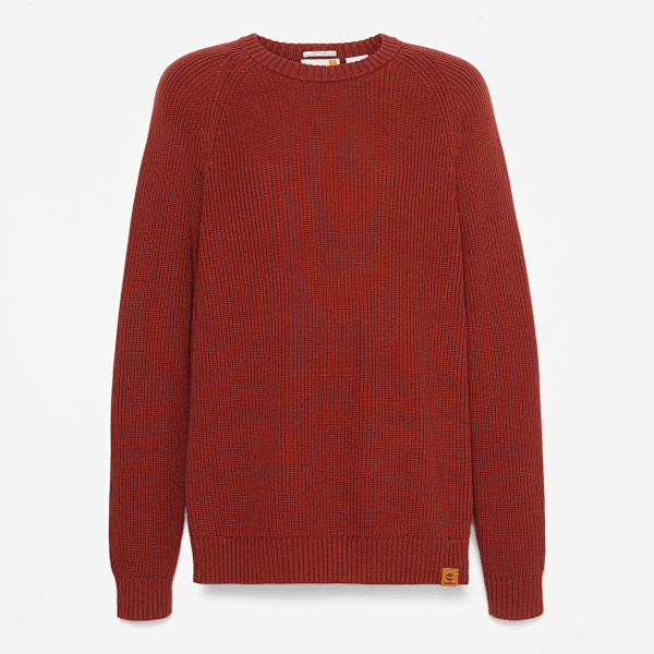 Rib-knit Raglan Jumper for Men in Red