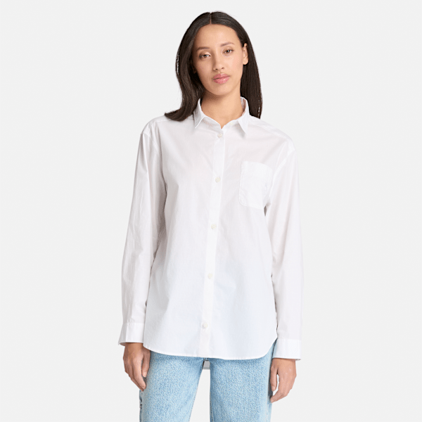 Timberland - Poplin Shirt for Women in White, Woman, White, Size: XL