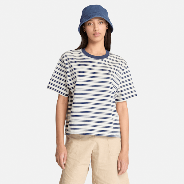 Timberland - Dunstan Short-Sleeve Stripe T-Shirt for Women in Dark Blue, Woman, Blue, Size: XS