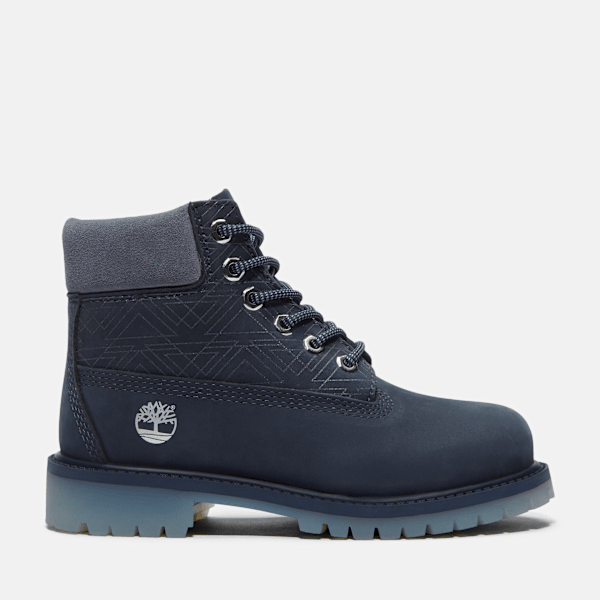 Timberland - Timberland Premium 6-Inch Waterdichte Veterboot voor kids in donkerblauw, unisex, blauw, Grootte: 32