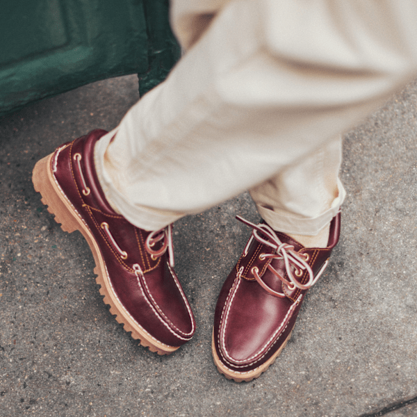 人気激安 Lug 3-Eye Authentic Timberland® Handsewn Men for Shoe Boat 靴