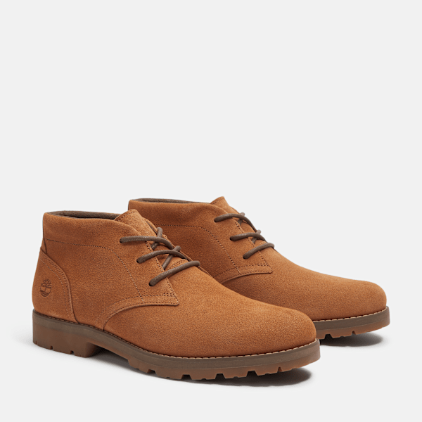 Britton Square Mid Lace Up Boot for Men in Orange