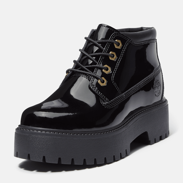Stone Street Waterproof Platform Boot for Women in Black