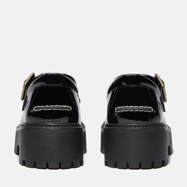 Stone Street Platform Buckle Shoe for Women in Black