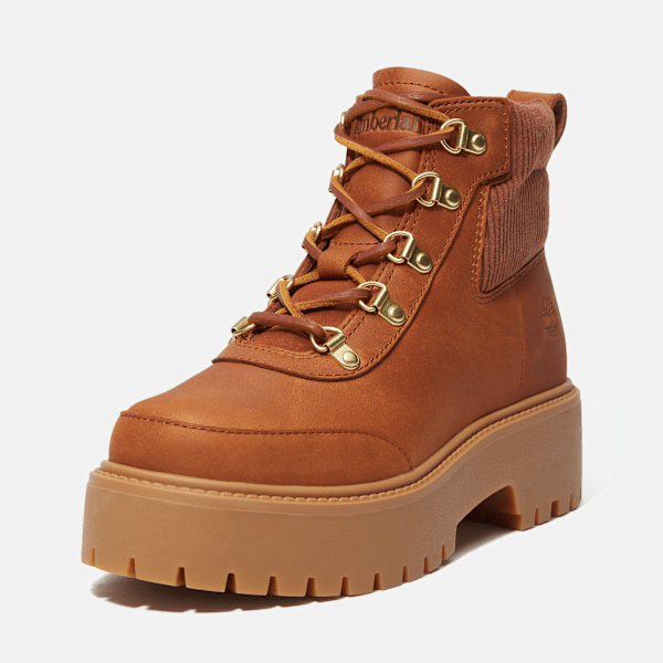 Stone Street Platform Boot for Women in Brown