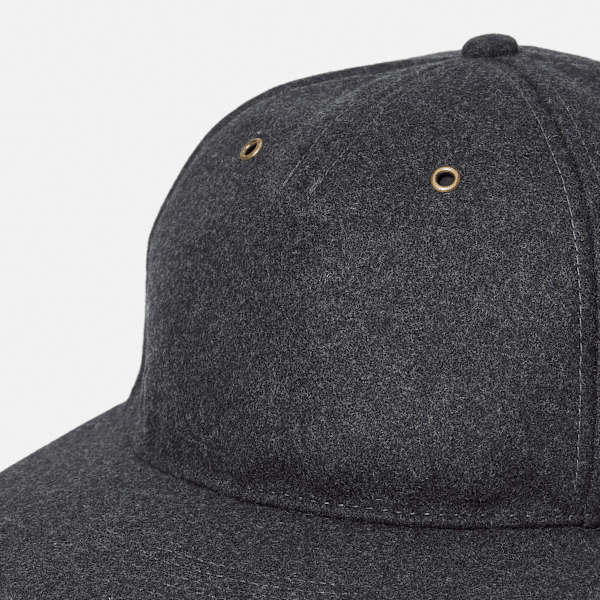 All Over Wool Baseball Cap in Dark Grey