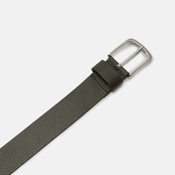 未使用　TOMORROWLAND Dark green leather belt Canyon-Lake-Embossed-Leather-