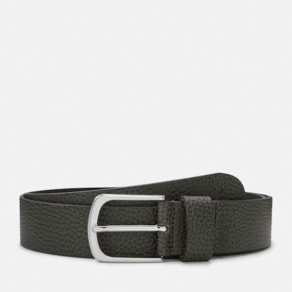 未使用　TOMORROWLAND Dark green leather belt Canyon-Lake-Embossed-Leather-