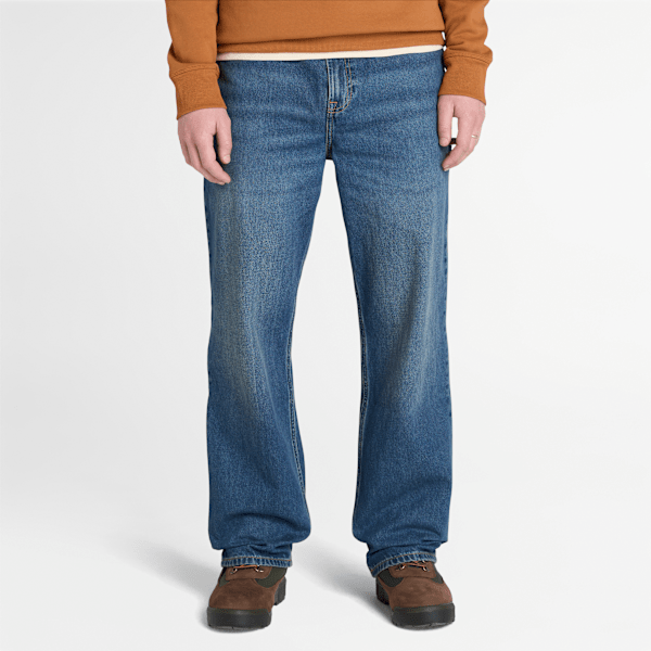 Timberland - Sandown Embroidered Denim Trouser for Men in Blue, Man, Blue, Size: 34