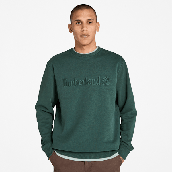 Timberland - Hampton Crewneck Sweatshirt for Men in Dark Green, Man, Green, Size: L
