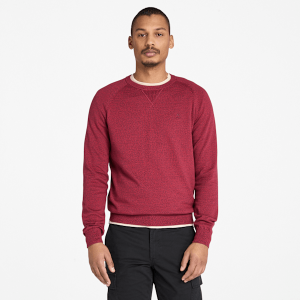 Timberland - Williams River Cotton Raglan Sleeve Crewneck Jumper for Men in Burgundy, Man, Burgundy, Size: L