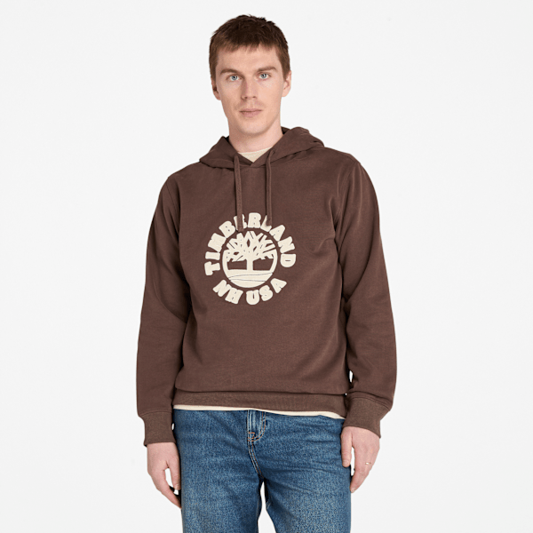 Timberland - Holiday Graphic Hoodie for Men in Brown, Man, Brown, Size: XL