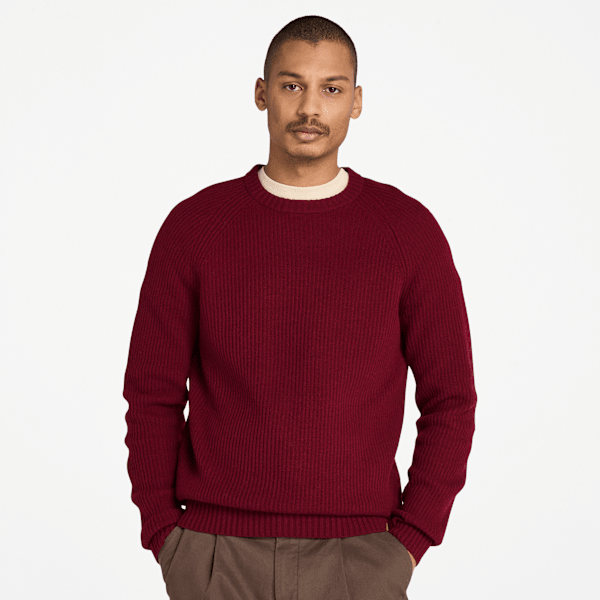 Timberland - Phillips Brook Raglan Sleeve Crewneck Jumper for Men in Burgundy, Man, Burgundy, Size: M