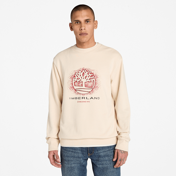 Timberland - Seasonal Graphic Crewneck Sweatshirt for Men in Beige, Man, Beige, Size: M