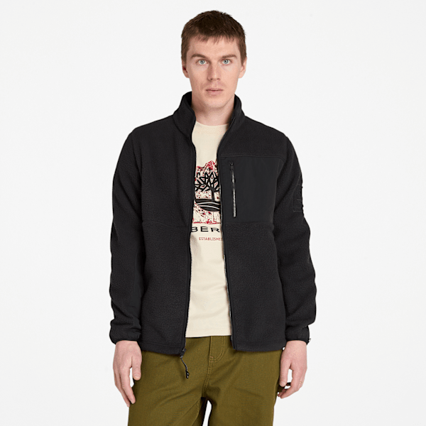 Timberland - High Pile Fleece Jacket for Men in Black, Man, Black, Size: 3XL