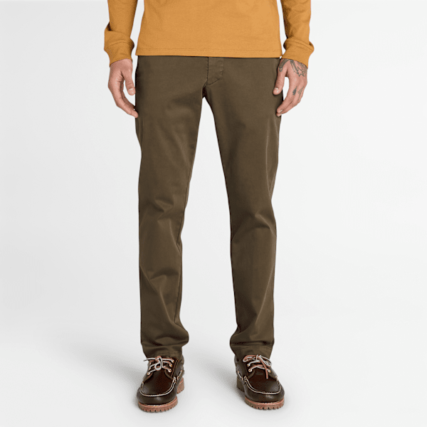 Timberland - Claremont Garment Dyed Chino Trouser for Men in Green, Man, Green, Size: 38