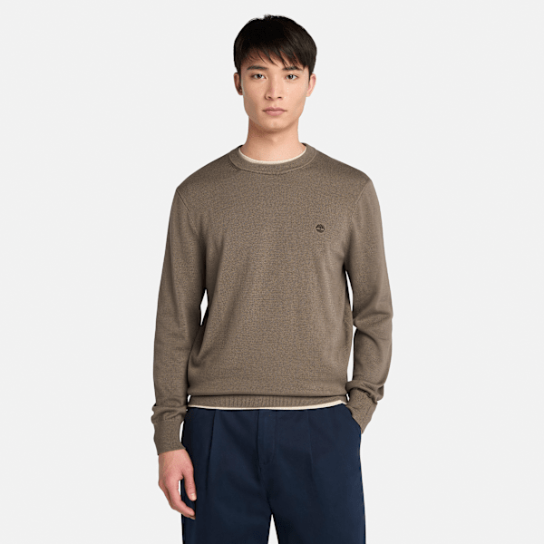 Timberland - Johns River Cotton Crewneck Jumper for Men in Brown, Man, Brown, Size: S