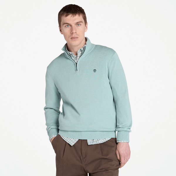 Timberland - Williams River Quarter-Zip Jumper for Men in Grey, Man, Grey, Size: XXL
