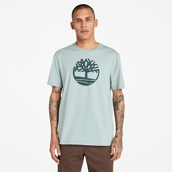 Timberland - Kennebec River Tree Logo Short-Sleeve T-Shirt for Men in Grey, Man, Grey, Size: S