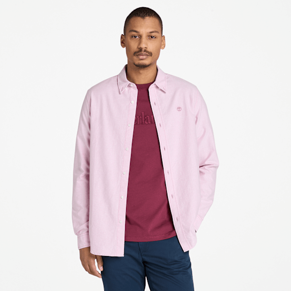 Timberland - Oxford Striped Shirt for Men in Pink, Man, Pink, Size: L