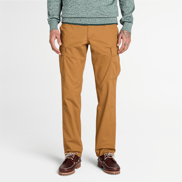 Timberland - Timberland Brookline Twill Cargo Trouser for Men in Dark Yellow, Man, Yellow, Size: 42