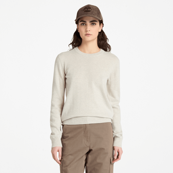 Timberland - Merino Crewneck Jumper for Women in Beige, Woman, Beige, Size: XS