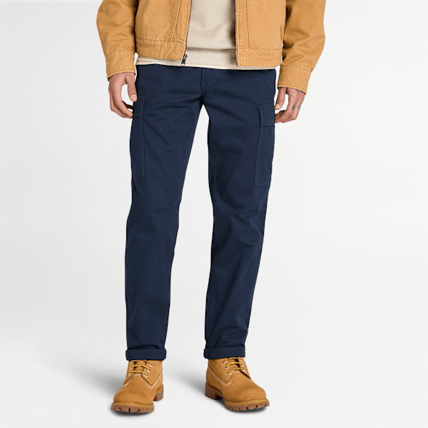 Timberland - Timberland Brookline Twill Cargo Trouser for Men in Dark Blue, Man, Blue, Size: 36