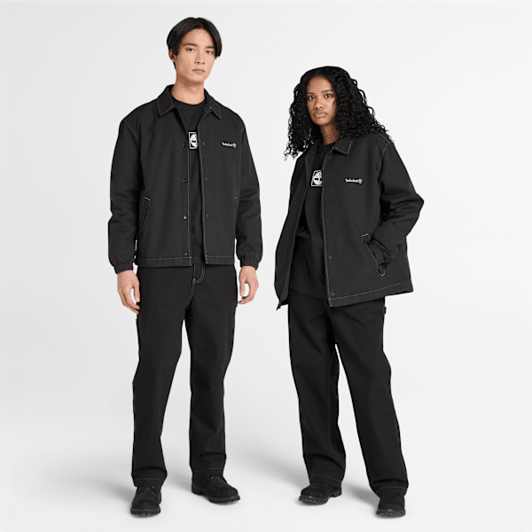 Timberland - All Gender Washed Duck Canvas Carpenter Trouser in Black, Black, Size: 32