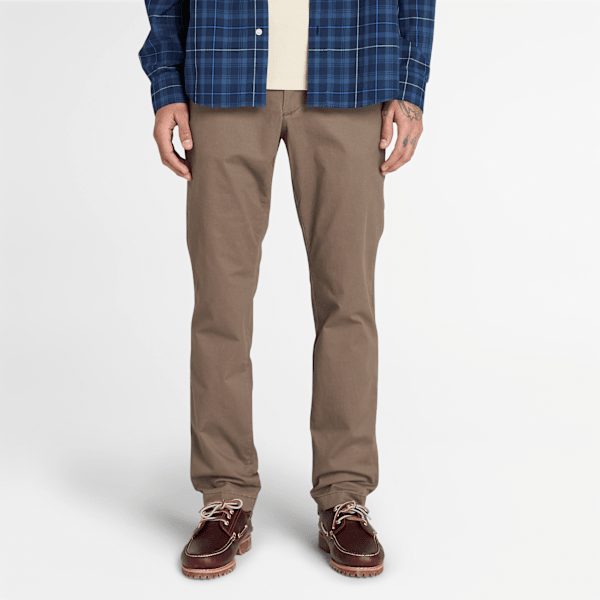 Timberland - Claremont Twill Chino Slim Trouser for Men in Brown, Man, Brown, Size: 32
