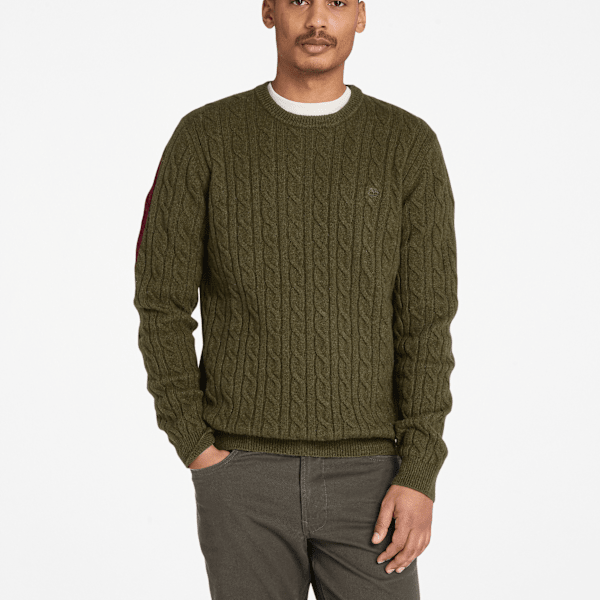 Timberland - Phillips Brook Crewneck Cable-knit Jumper for Men in Green, Man, Green, Size: L