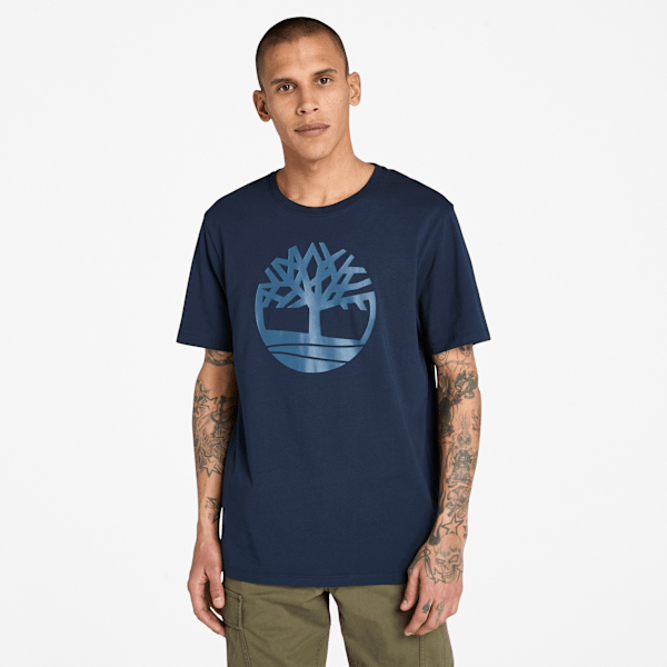Timberland - Kennebec River Tree Logo T-Shirt for Men in Dark Blue, Man, Blue, Size: S