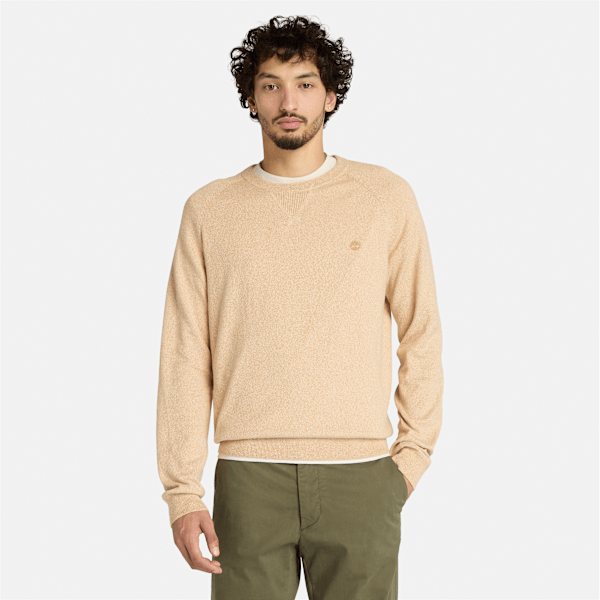 Timberland - Williams River Cotton Raglan Sleeve Crewneck Jumper for Men in Beige, Man, Beige, Size: S