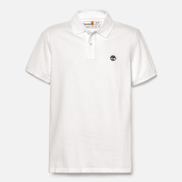 Timberland - Millers River Pique Short-Sleeve Polo for Men in White, Man, White, Size: XL