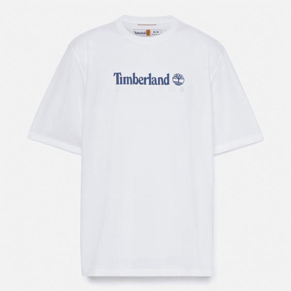 Timberland - All Gender UV-Protection Logo Short-Sleeve T-Shirt in White, White, Size: L