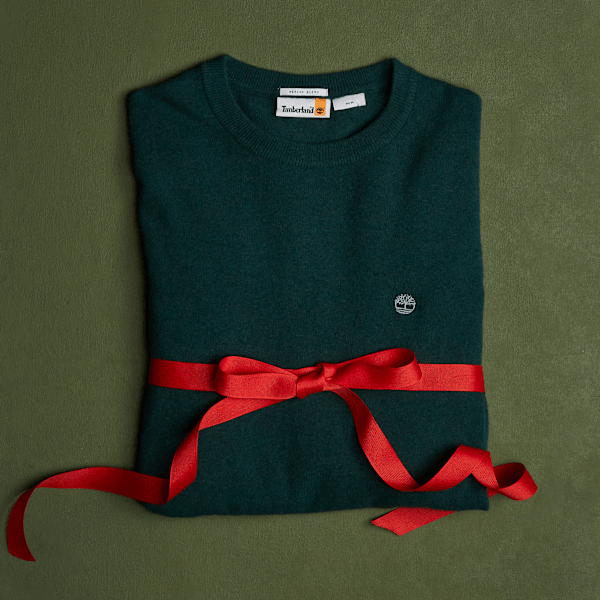 Timberland - Timberland Cohas Brook Merino Crewneck Jumper for Men in Dark Green, Man, Green, Size: L