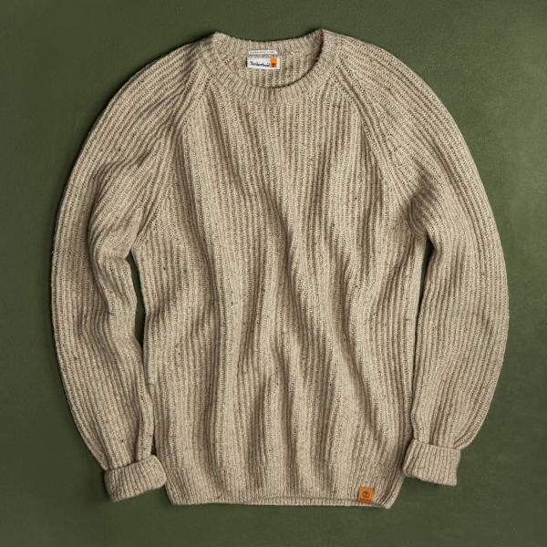 Timberland - Chunky Yarn Crewneck Jumper for Men in Beige, Man, Beige, Size: L