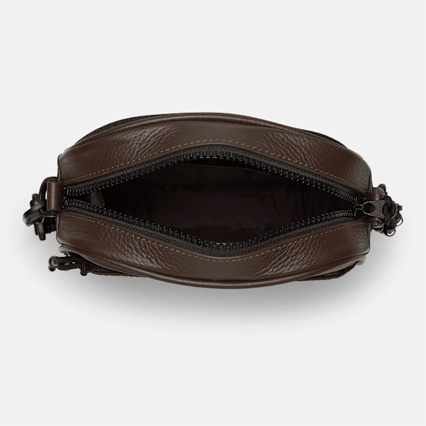 Tuckerman Leather Cross Body in Dark Brown