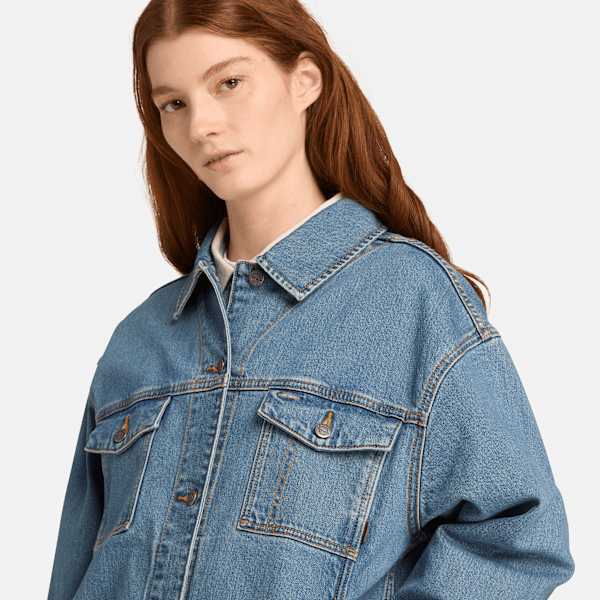 Archive Denim Jacket for Women in Light Blue