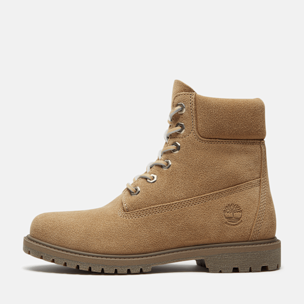 美品TIMBERLANDベージュ スエード メッシュ ロングブーツ Timberland® Mix Tape 6-Inch Waterproof Boot for Women in Beige