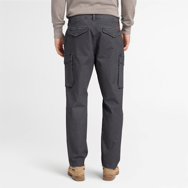 Garment Dyed Bedford Cargo Trouser for Men in Black