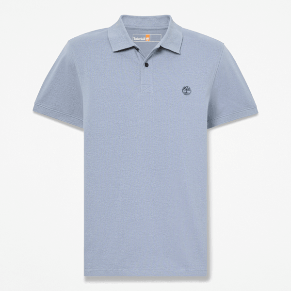 Timberland - Millers River Kurzarm-Polohemd aus Stretchmaterial für Herren in Blau, Herren, Blau, Größe: XXL