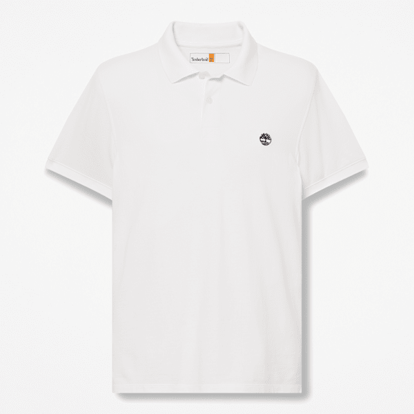 Timberland - Millers River Kurzarm-Polohemd aus Stretchmaterial für Herren in Weiß, Herren, Weiß, Größe: S